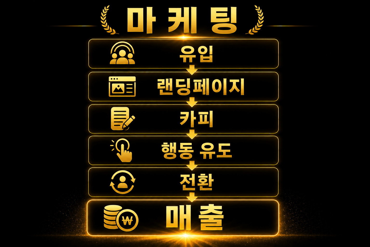 유입 랜딩페이지 카피 행동 유도 전환 매출 마케팅 흐름